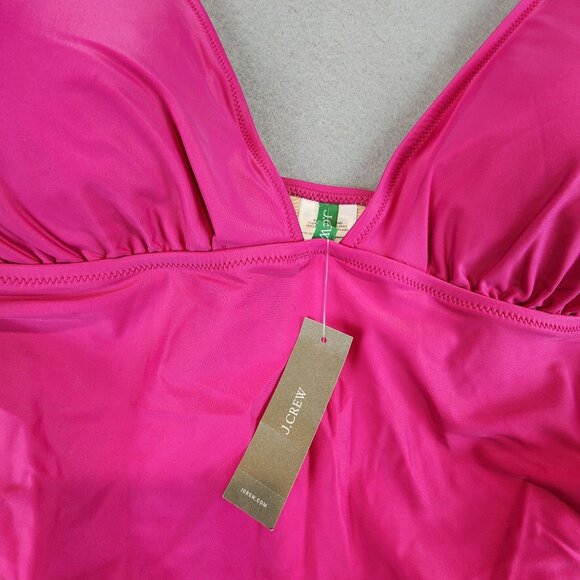 J. Crew NEW Women's Ruched V-neck Swimsuit One-Piece Vacation Boho Beach Swim 16 - Picture 3 of 12